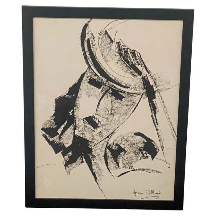 "Nude" Ink Drawing by Leon Collard