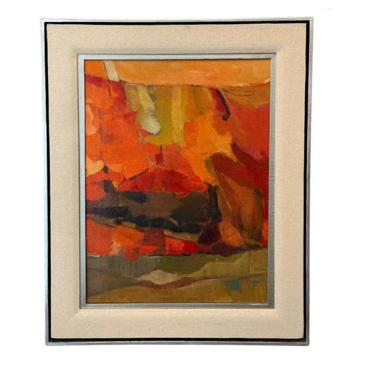 Layered Orange Abstract Oil