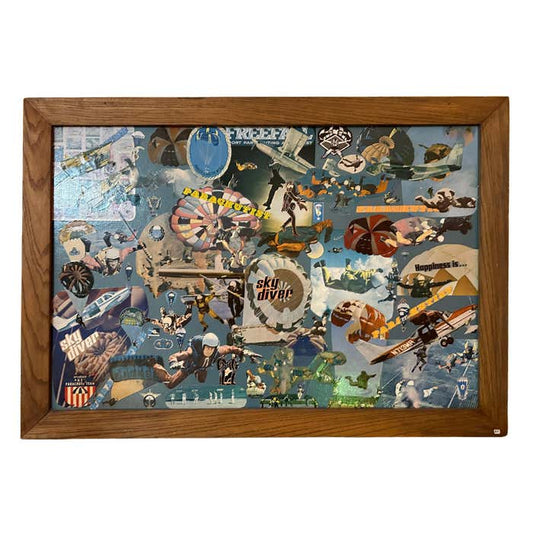 "Parachutist/ Sky Diver" Mixed Media