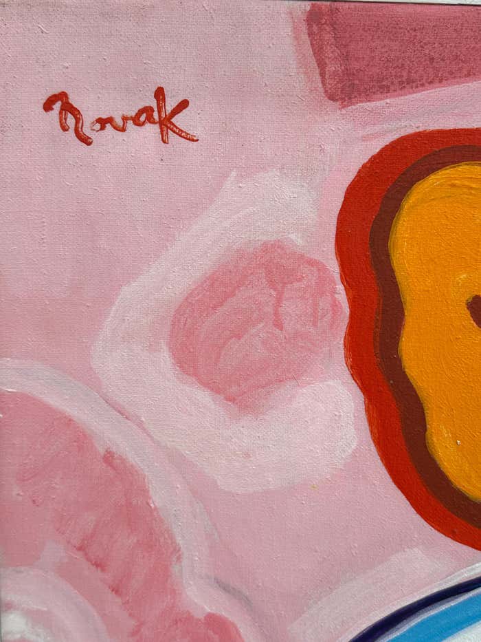 "Girl At Her Dressing Table" Modern Acrylic on Canvas by Bob Novak