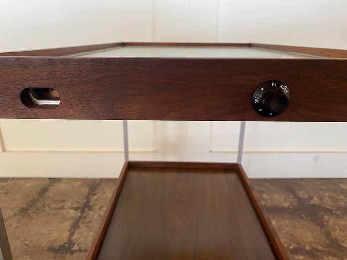 Mid-Century Salton Hotable Automatic Food Warmer Rolling Bar Cart