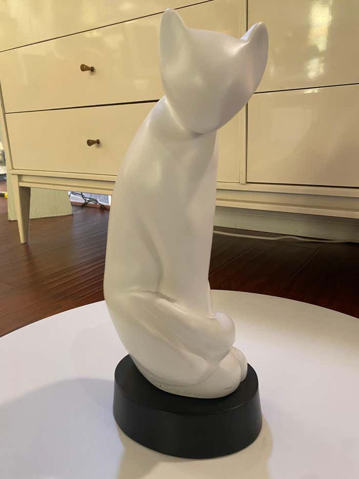 "The Essence of Yin" Mid Century Cat Sculpture by Li Yin