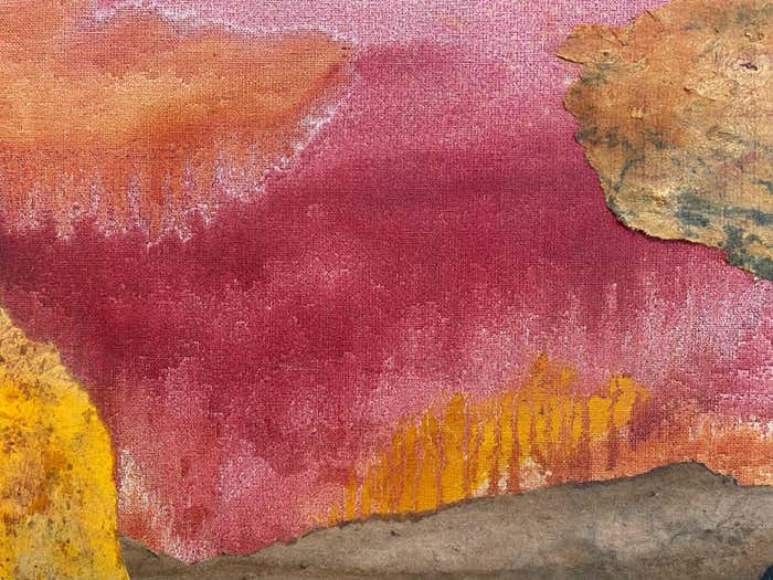 Large Orange And Black Abstract Expressionist Painting by Shirley Bleviss