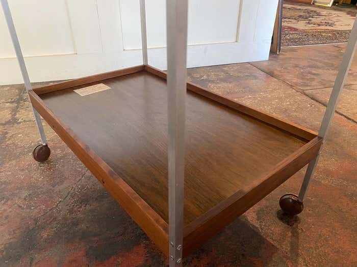 Mid-Century Salton Hotable Automatic Food Warmer Rolling Bar Cart