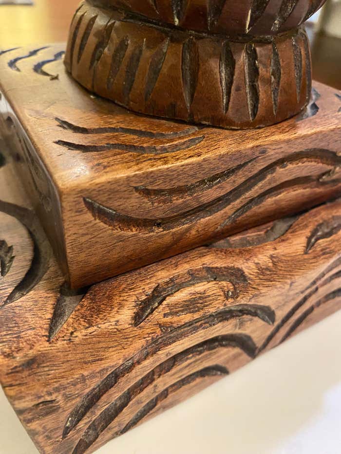 "Ritual In Wood" Mid-Century African Wood Bust