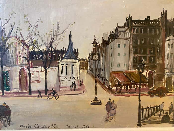 "Parigi" Post-impressionist Landscape of Paris by Mario Cortellia