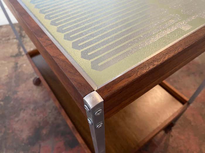 Mid-Century Salton Hotable Automatic Food Warmer Rolling Bar Cart