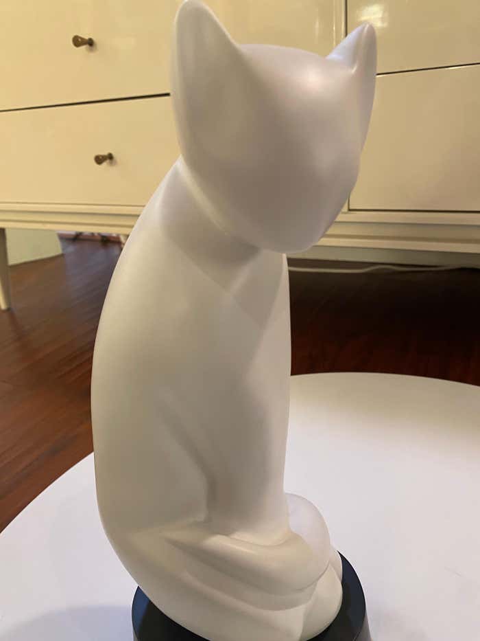 "The Essence of Yin" Mid Century Cat Sculpture by Li Yin