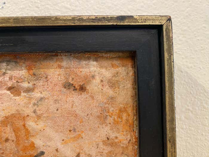 Large Orange And Black Abstract Expressionist Painting by Shirley Bleviss