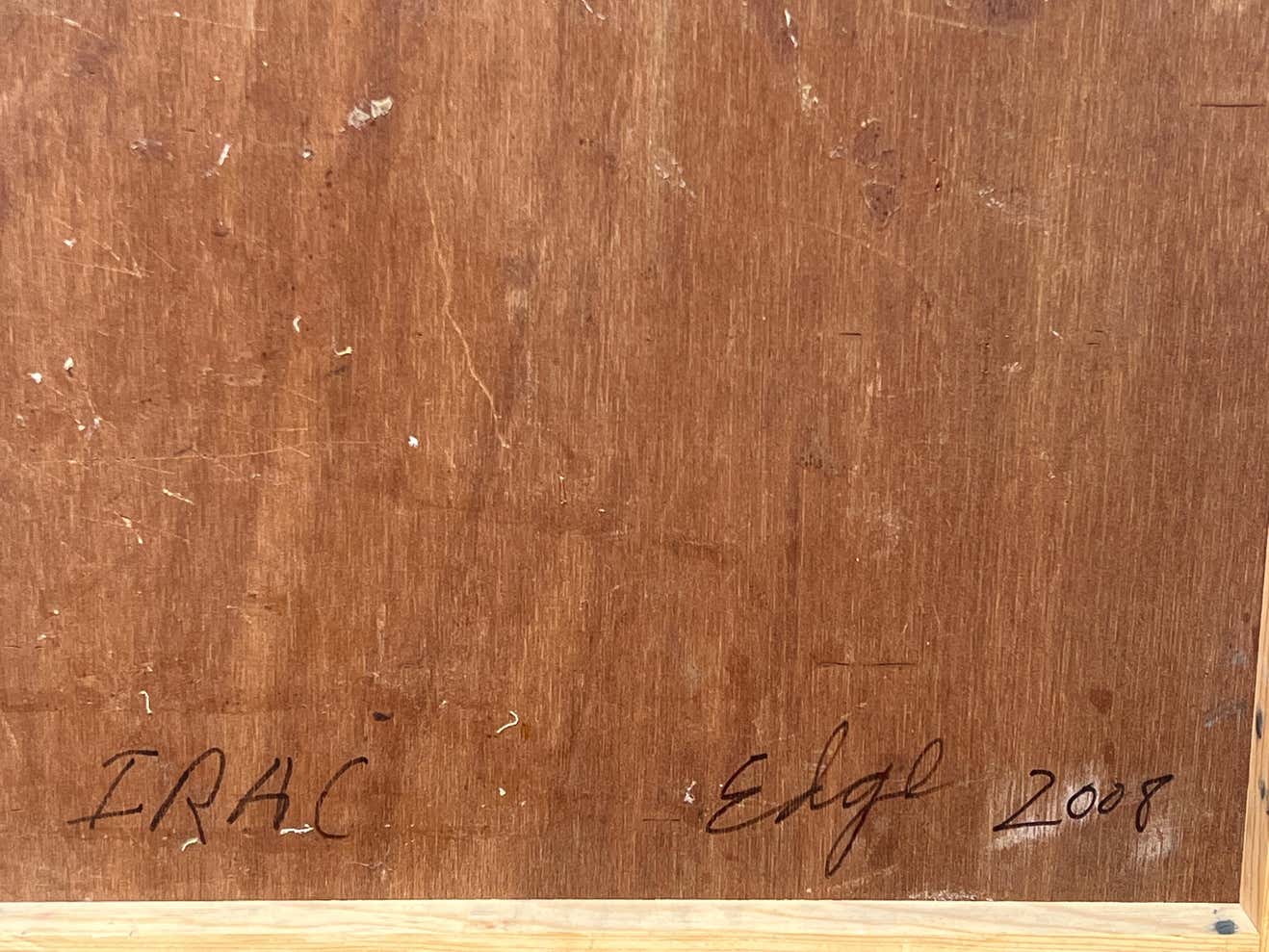 "Irak" Oil Painting on Board by Doug Edge