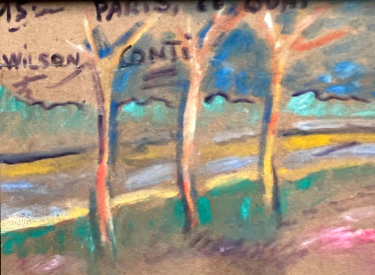 "Les Quais De Conti" Post Impressionist Oil on Canvas by Fauvist Pat. F. Wilson