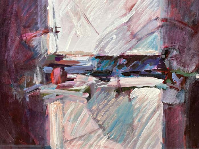 "My Two Windows" Oil Painting on Canvas by Wesley Johnson