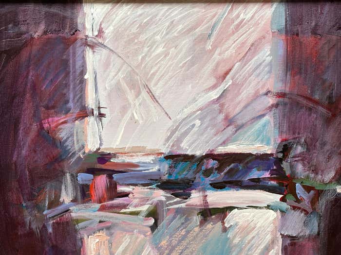 "My Two Windows" Oil Painting on Canvas by Wesley Johnson