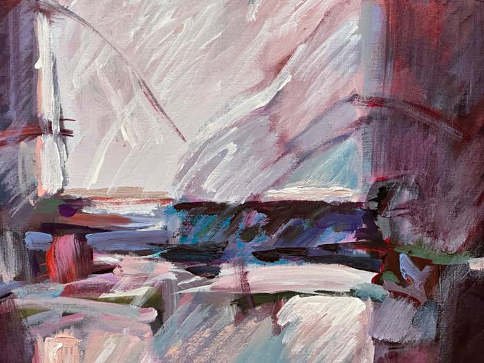 "My Two Windows" Oil Painting on Canvas by Wesley Johnson