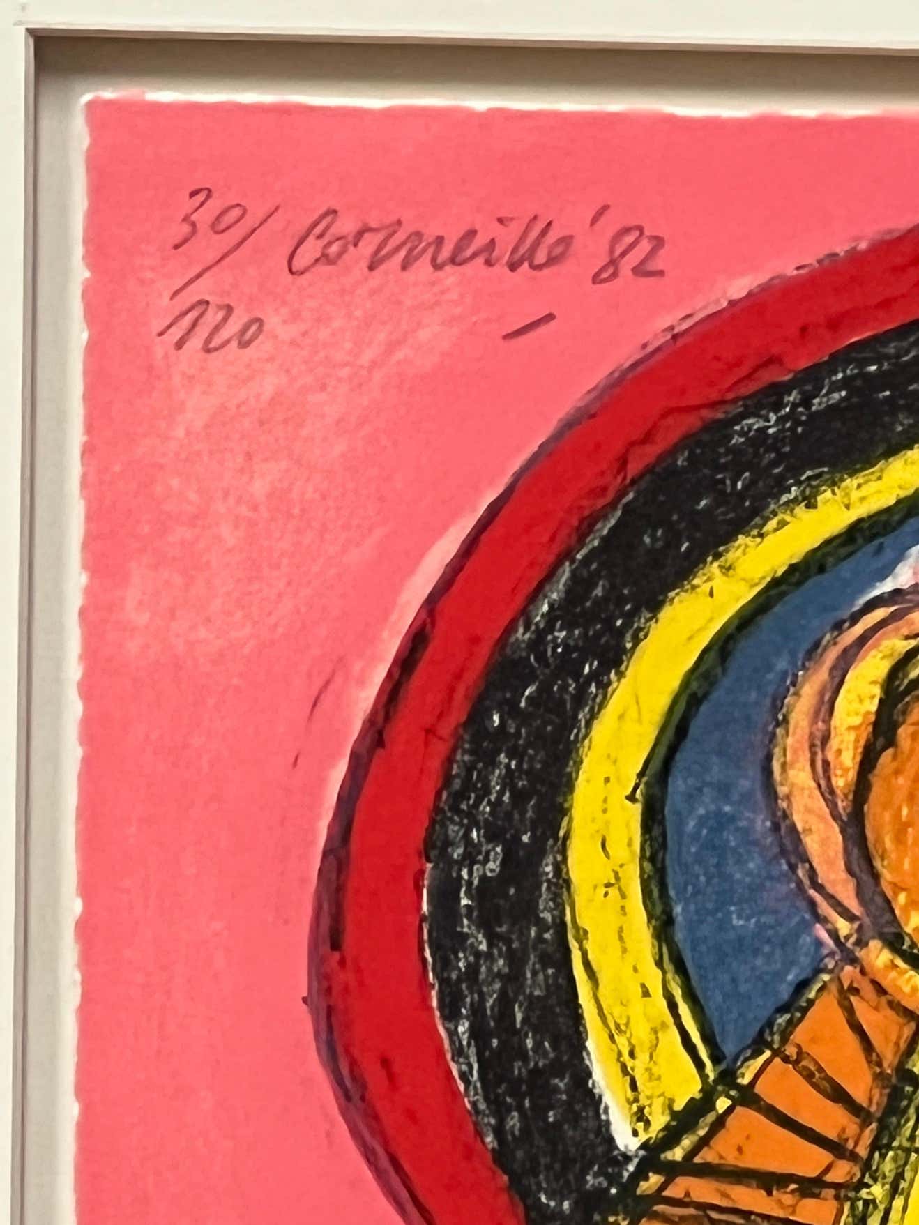 "Rainbow Birds and Nude" Lithograph by Corneille