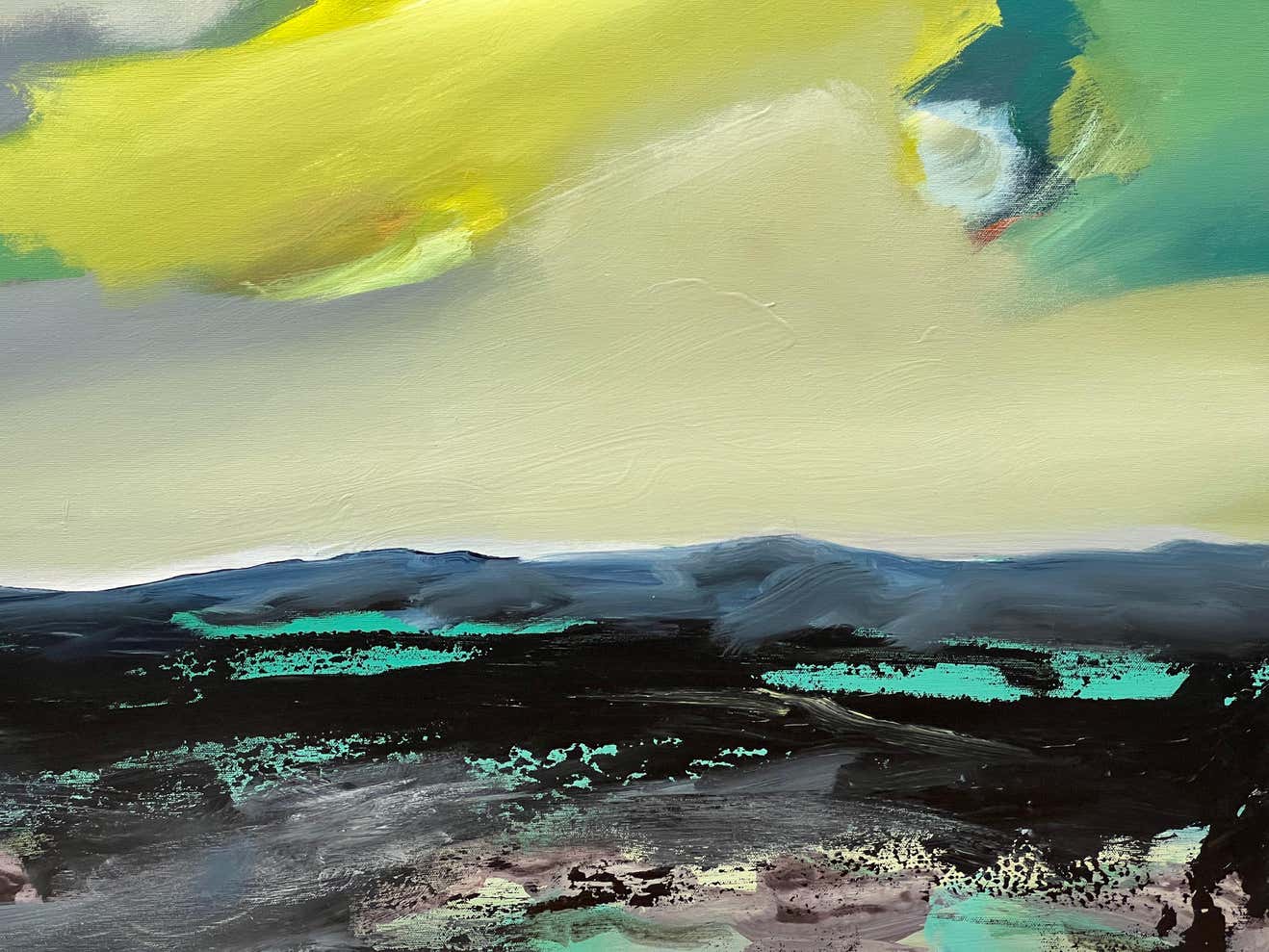 "Yellow Sky" Oil on Canvas by Jerome Gastaldi #2