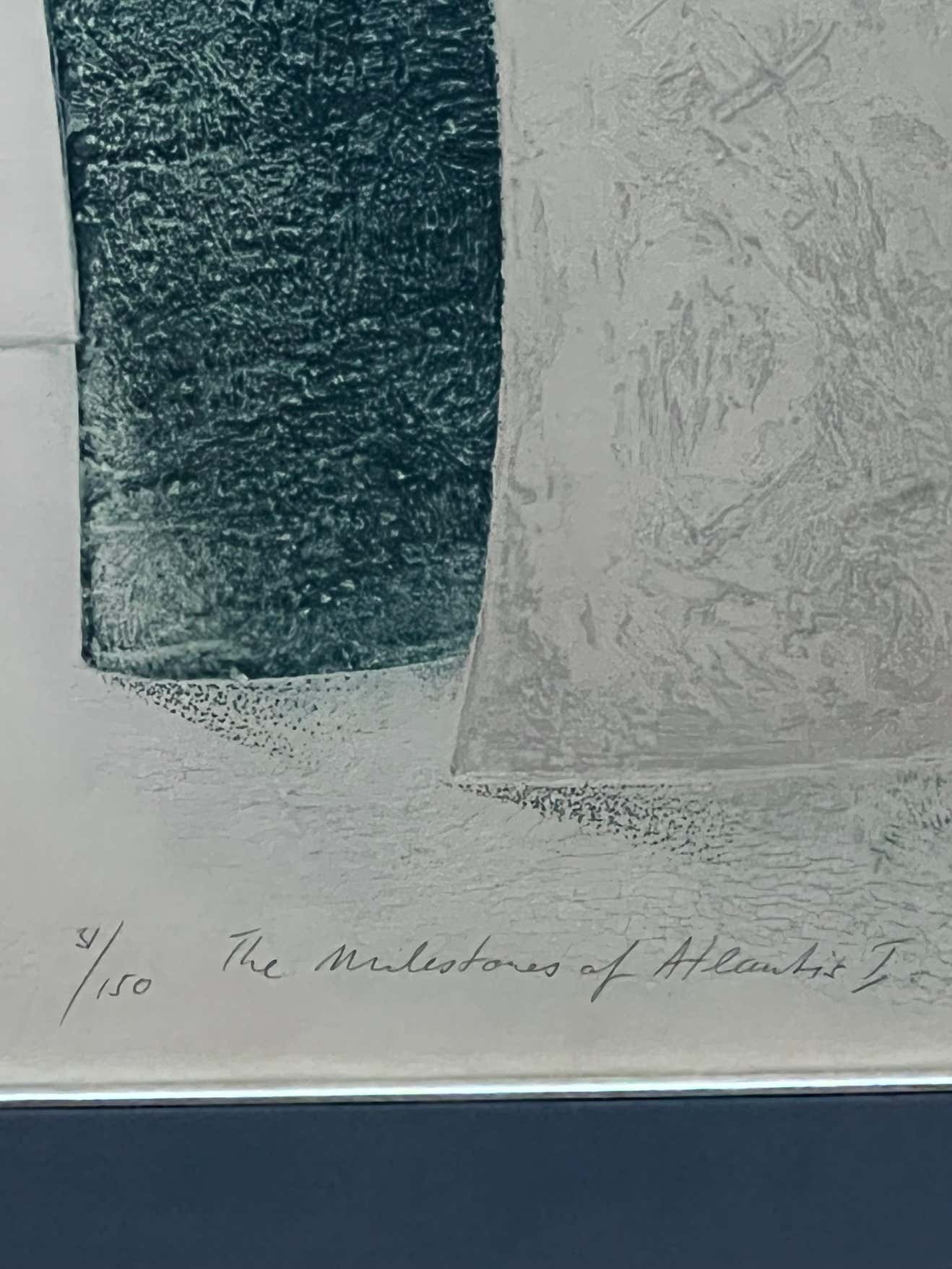 The Milestones of Atlantis, Abstract Lithograph