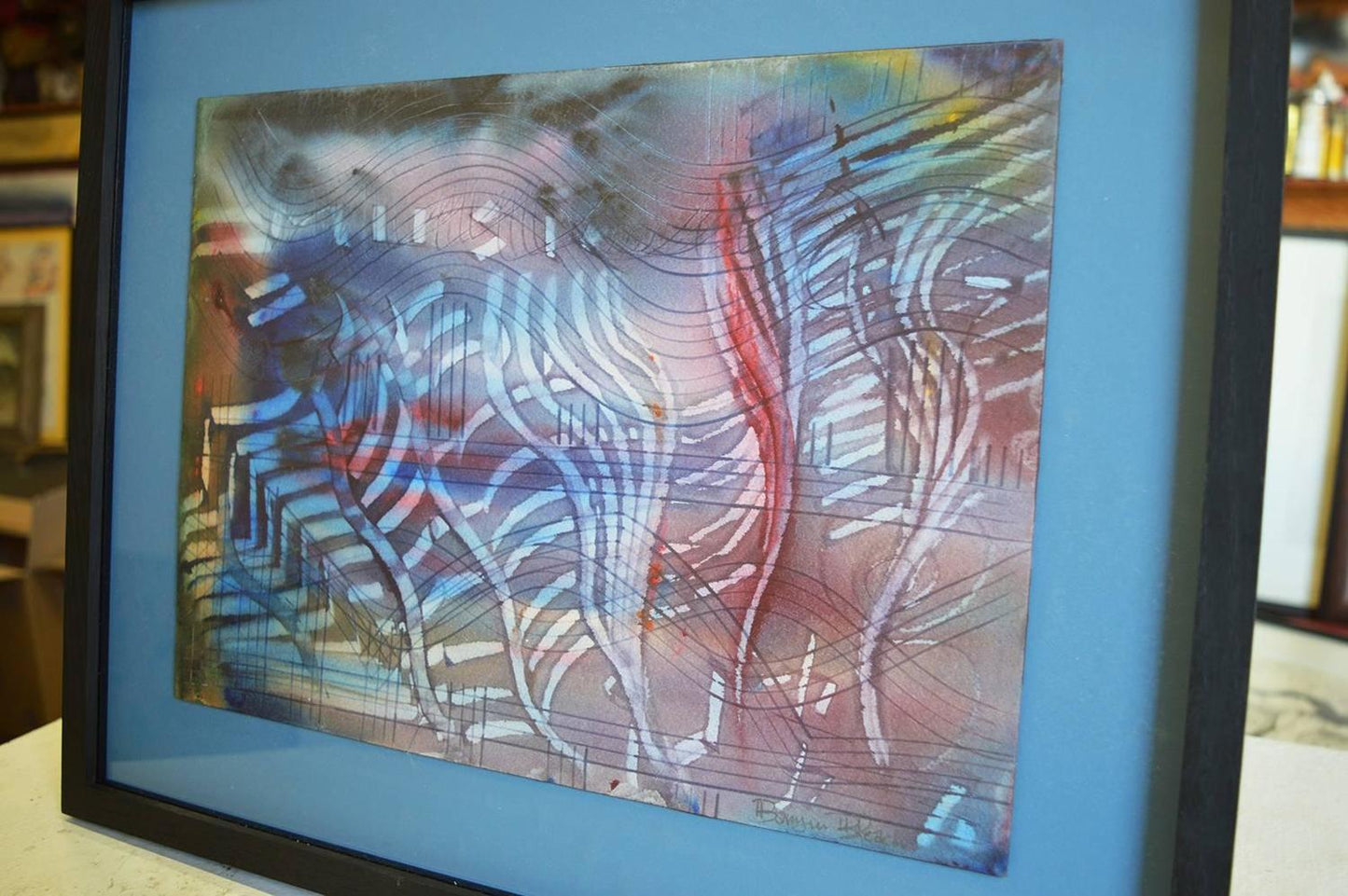 Rythmic Abstract Watercolor by Barry Bleach #2