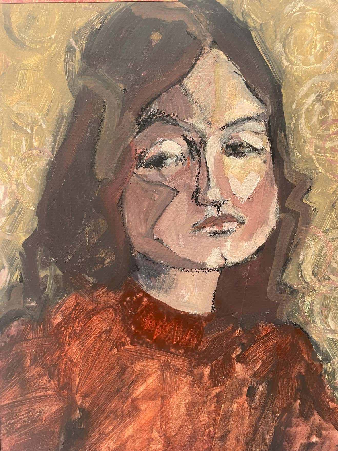 Mixed Media Impressionist Portrait #2 by Judy Pike