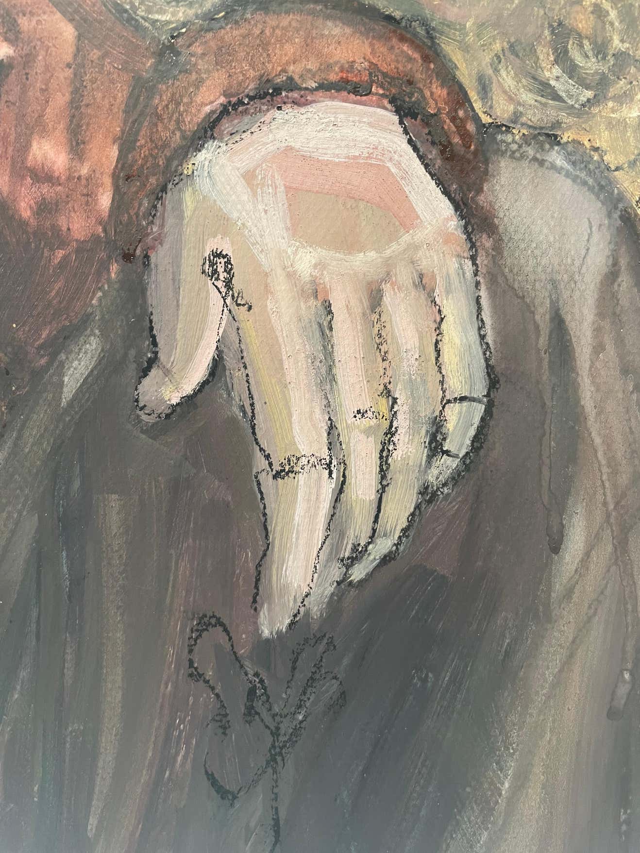 Mixed Media Impressionist Portrait #2 by Judy Pike
