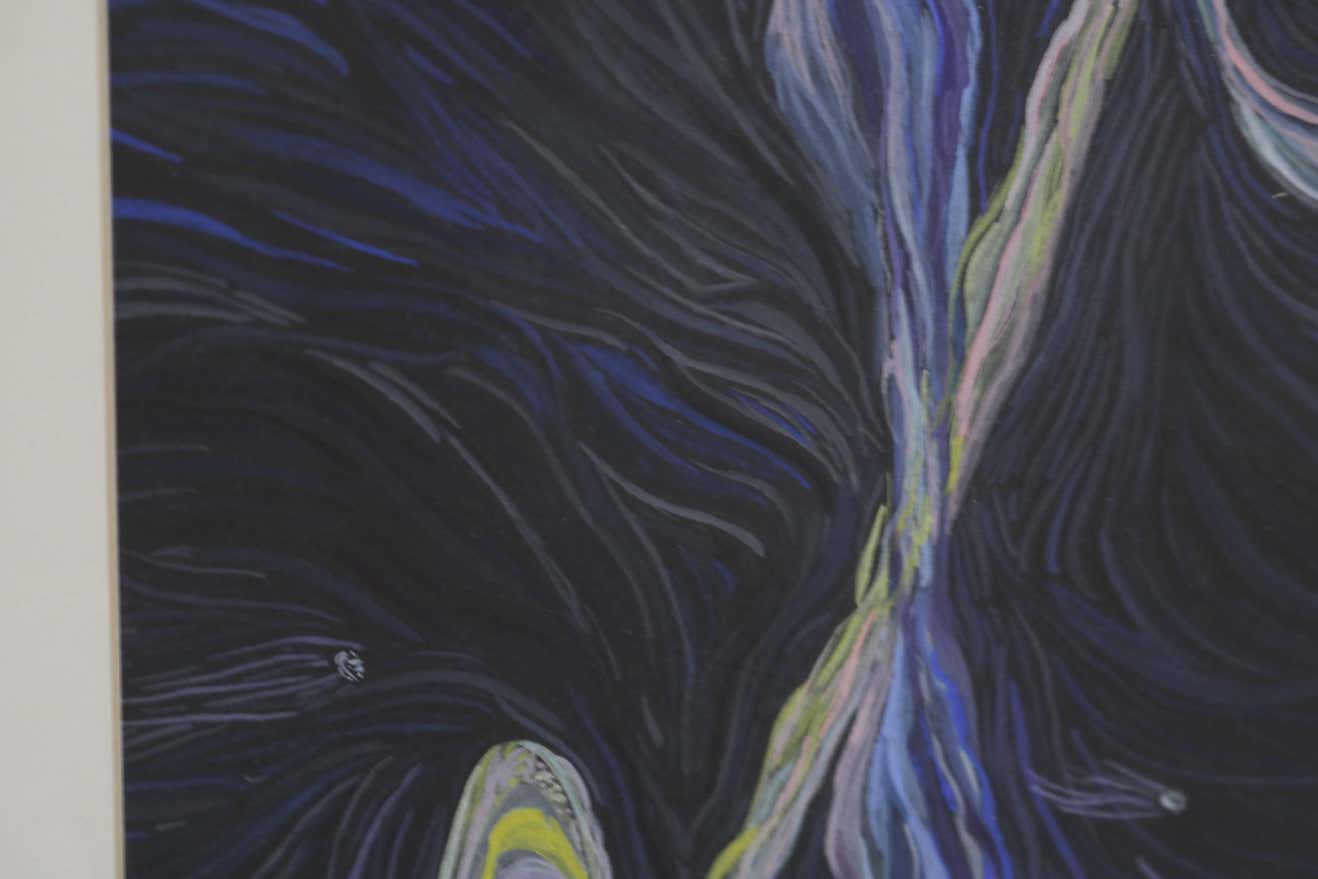 Little Black and Purple Impressionist Style Watercolor by Andrea LaHue