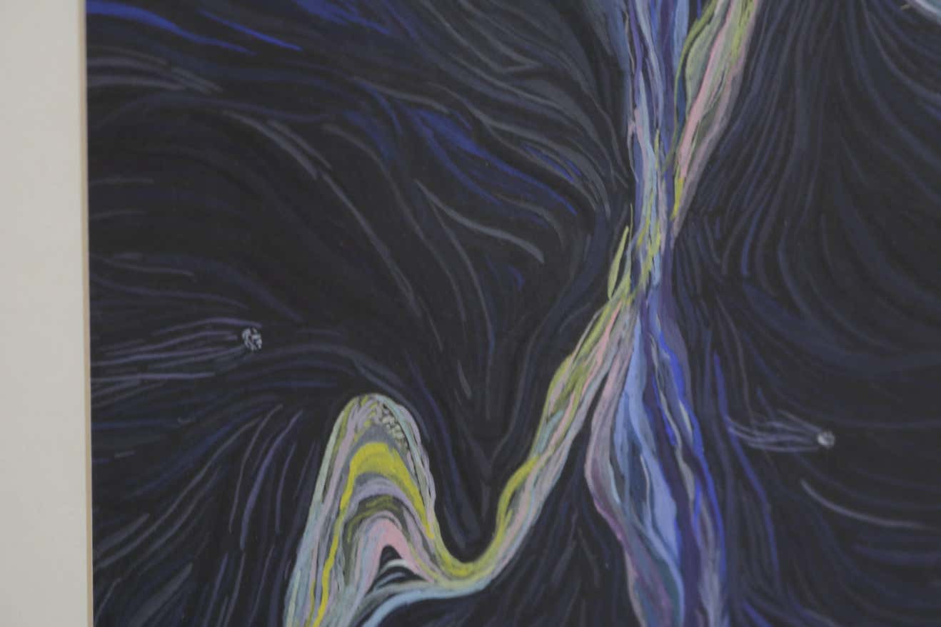 Little Black and Purple Impressionist Style Watercolor by Andrea LaHue