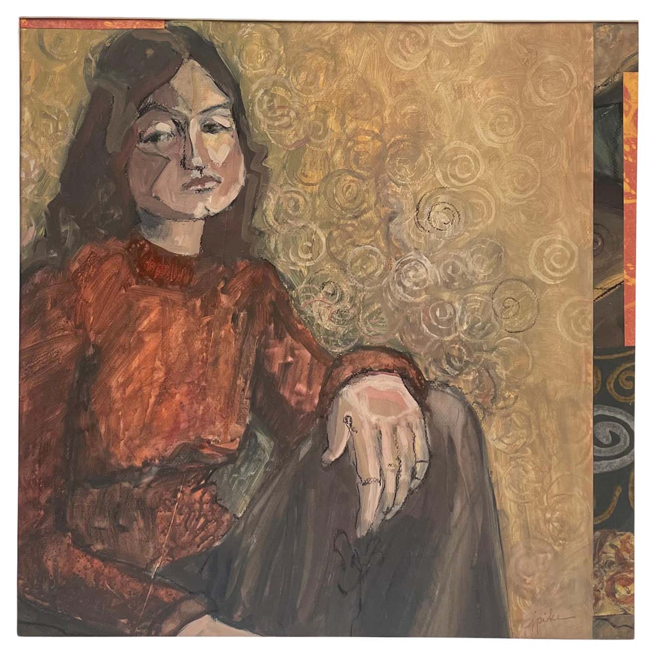 Mixed Media Impressionist Portrait #2 by Judy Pike