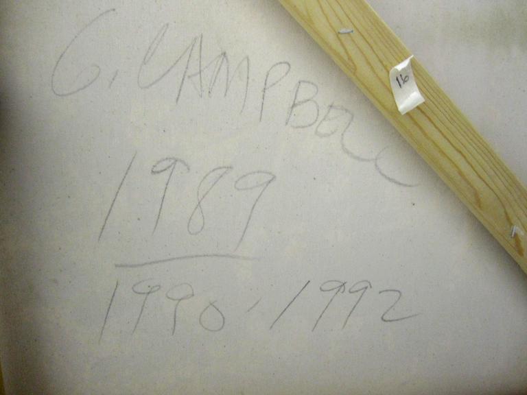 Geometric Acrylic Abstract Mandala Painting in Red by Gerald Campbell