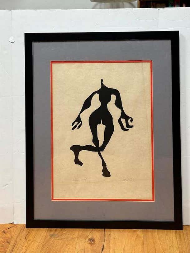 "Shadow Identity" Minimalist Modernist Artist Proof Lithograph by Jim Berry