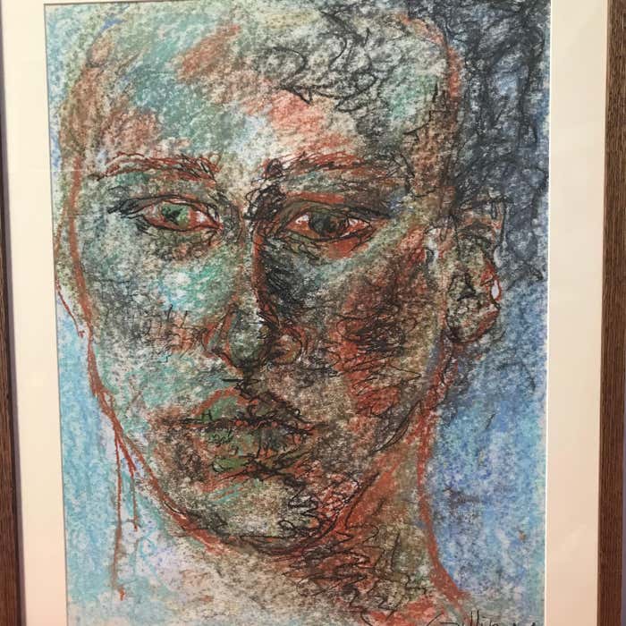 Modern Colored Pencil Drawing Portrait by Gillian Lefkowitz