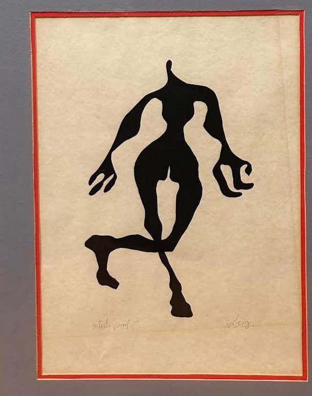 "Shadow Identity" Minimalist Modernist Artist Proof Lithograph by Jim Berry