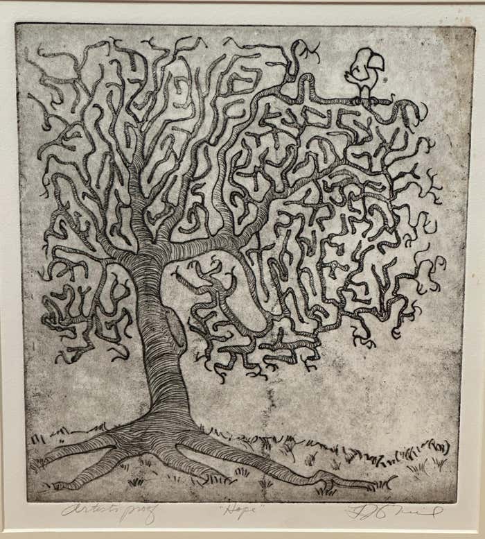 "HOPE" Illegible Signed Artist Proof