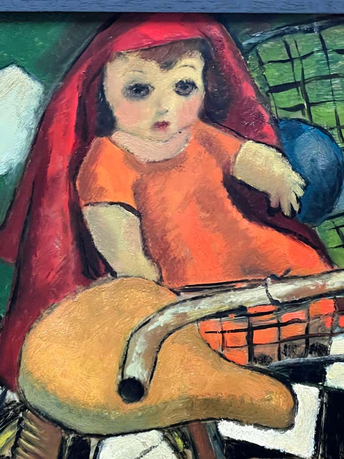 " Tricycle and Doll" Oil on Canvas by Edgar Kiechle