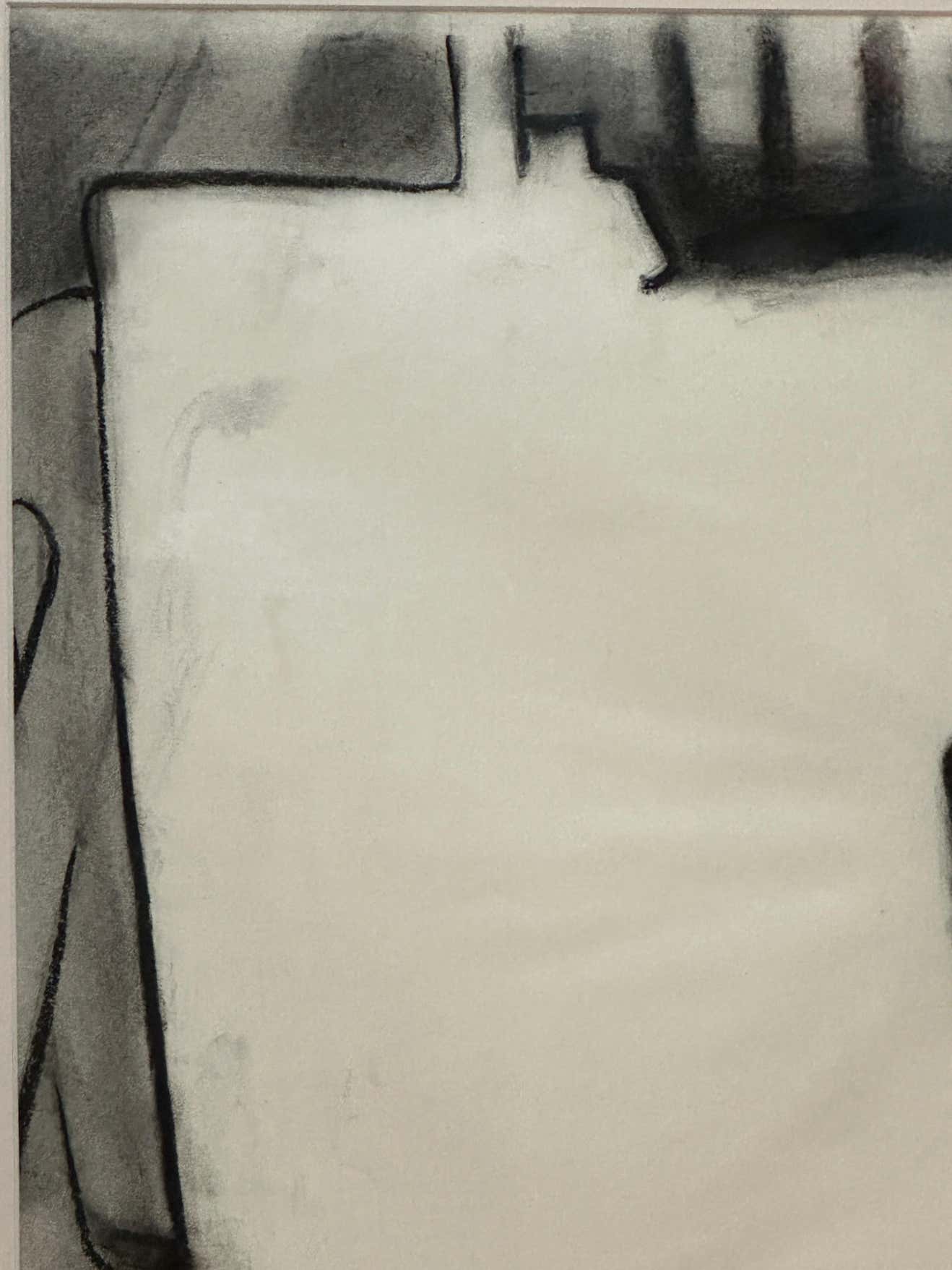 Semi-Abstract Black and White Drawing by Lorraine Ginsburg