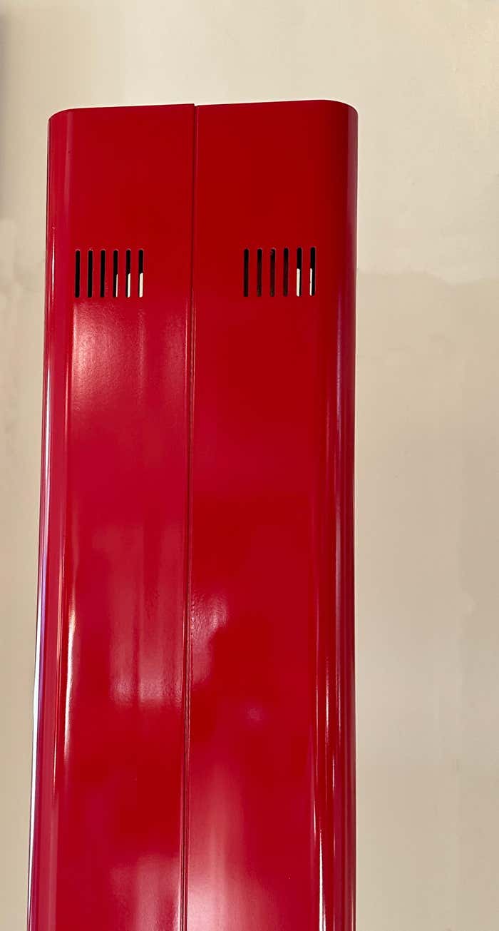 Italian Glossy Red Floor Lamp by Gianfranco Frattini