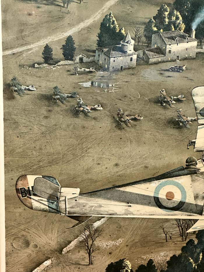 Air Warfare in World War 1 Lithograph