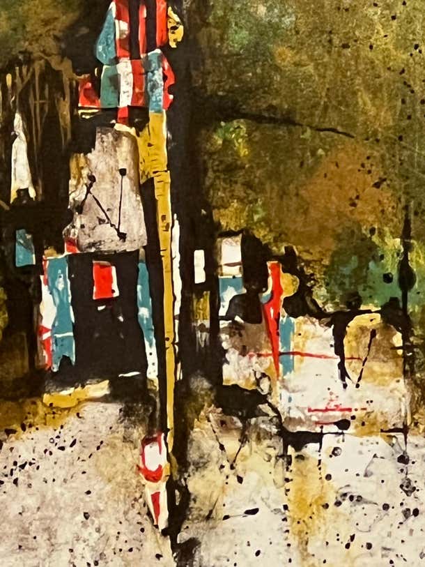 Abstract Lithograph by Johnny Friedlander