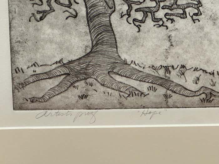 "HOPE" Illegible Signed Artist Proof