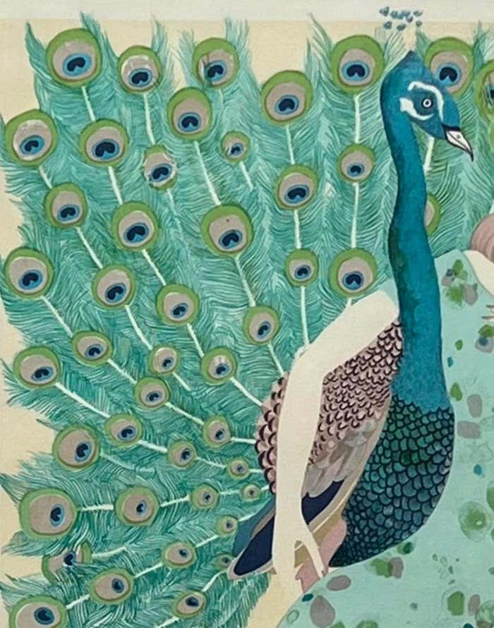 The Woman and the Peacock Lithograph by Mr. Blackwell 114/250