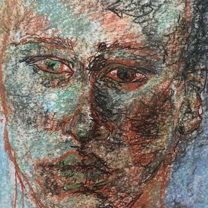 Modern Colored Pencil Drawing Portrait by Gillian Lefkowitz