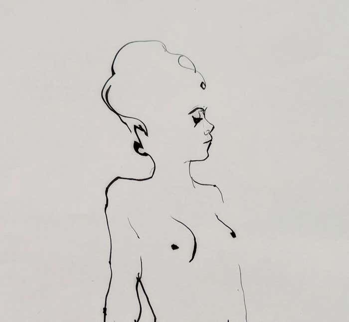 Minimalist nude by Michael Dormer