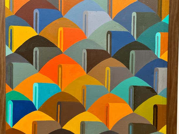 Colorful Abstract oil Painting not Signed
