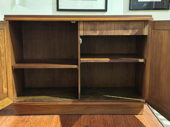 Midcentury Walnut Storage Cabinet by Brown Saltman