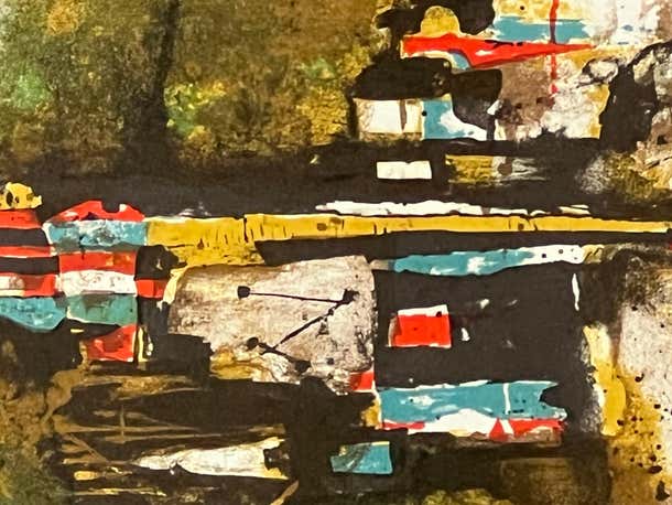 Abstract Lithograph by Johnny Friedlander