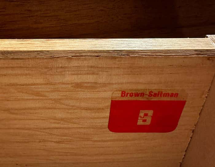 Midcentury Walnut Storage Cabinet by Brown Saltman