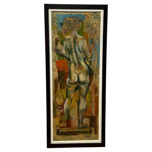 Classic Vertical Nude - Mixed Media by Leon Dusso