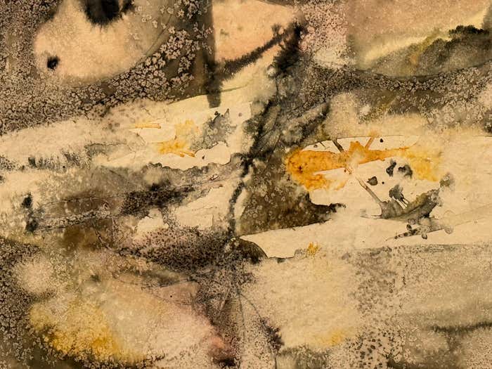 Earthy tone Abstract Watercolor by Keith Finch