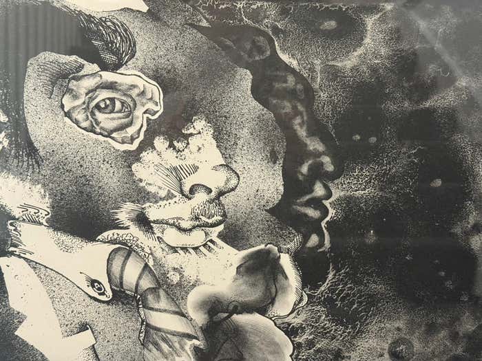 Surrealist Profiles - Artist Proof Lithograph