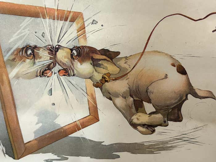 "If You See a Good Thing, Go For It!" Satirical Print by George Studdy