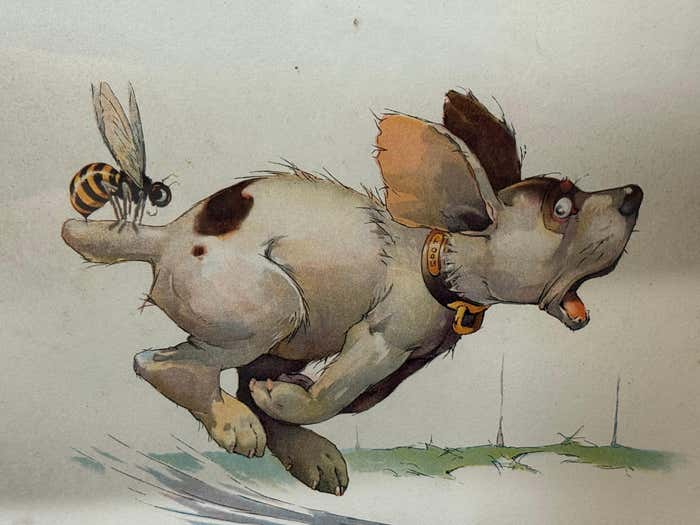"When You Are on a Good Thing, Stick to It!" Satirical Print by George Studdy